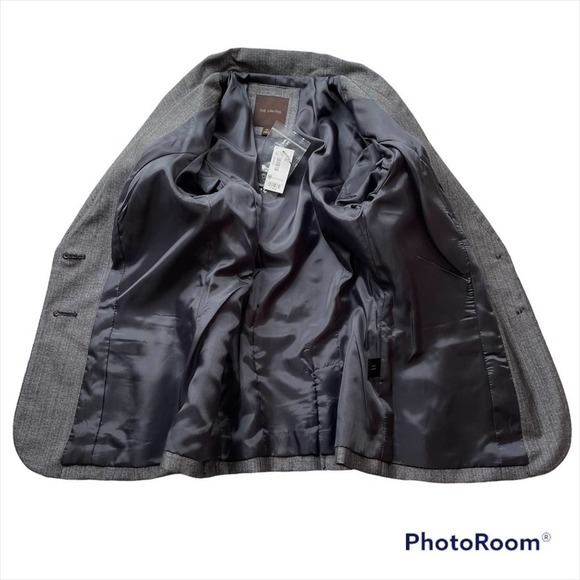 The Limited Suit Jacket Blazer Charcoal Gray size XSmall Chambray Tailored NWT - Picture 7 of 10